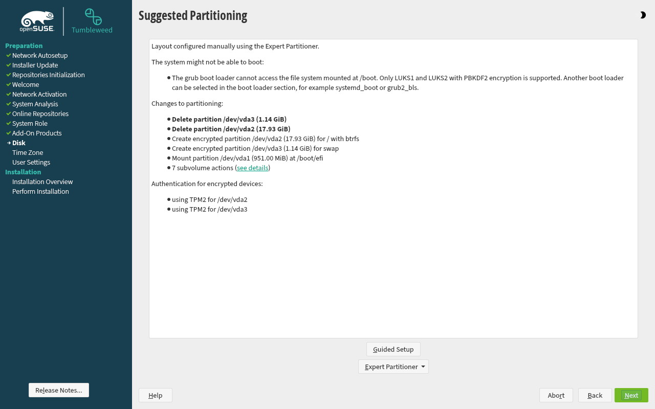 Suggested Partitioning - Final