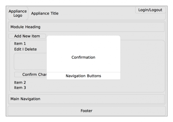Wireframe of WebYaST Module