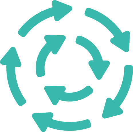 Stylized tumbleweed made of rings of arrows