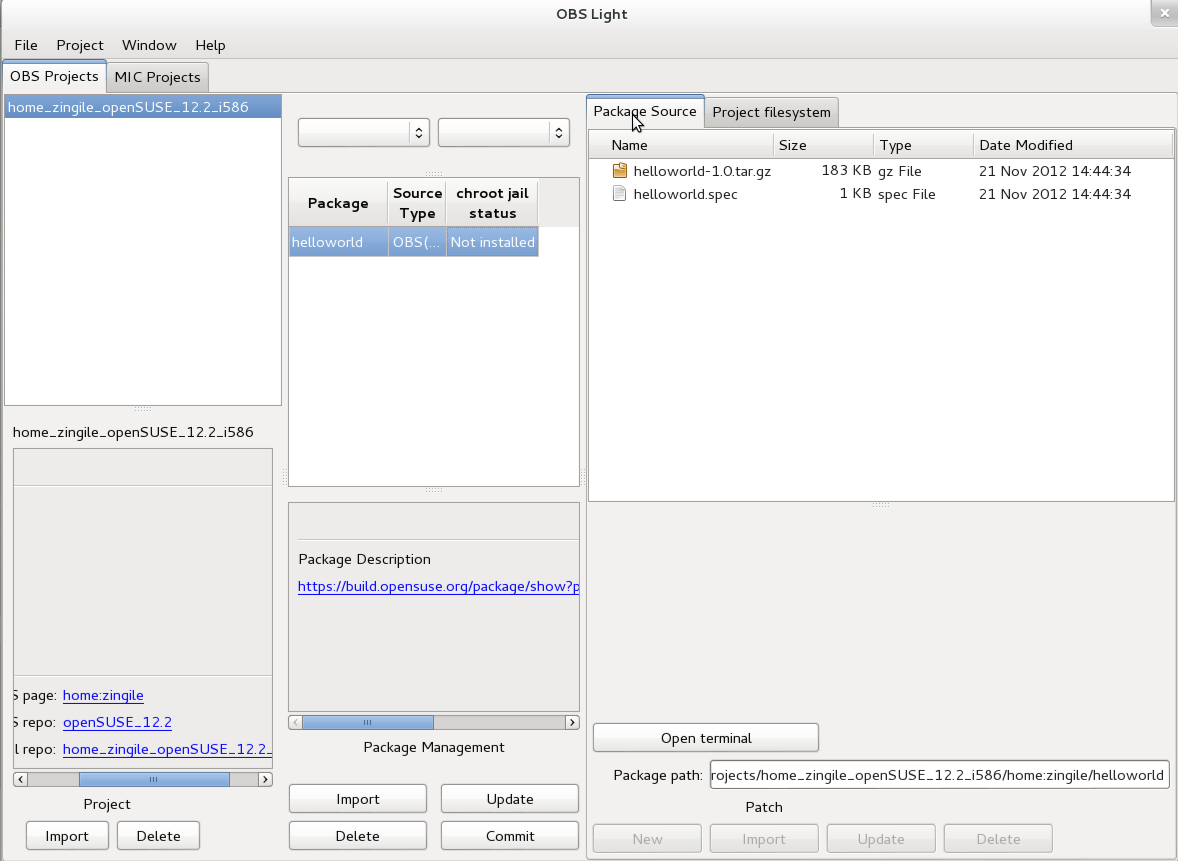 OBS Light GUI see files